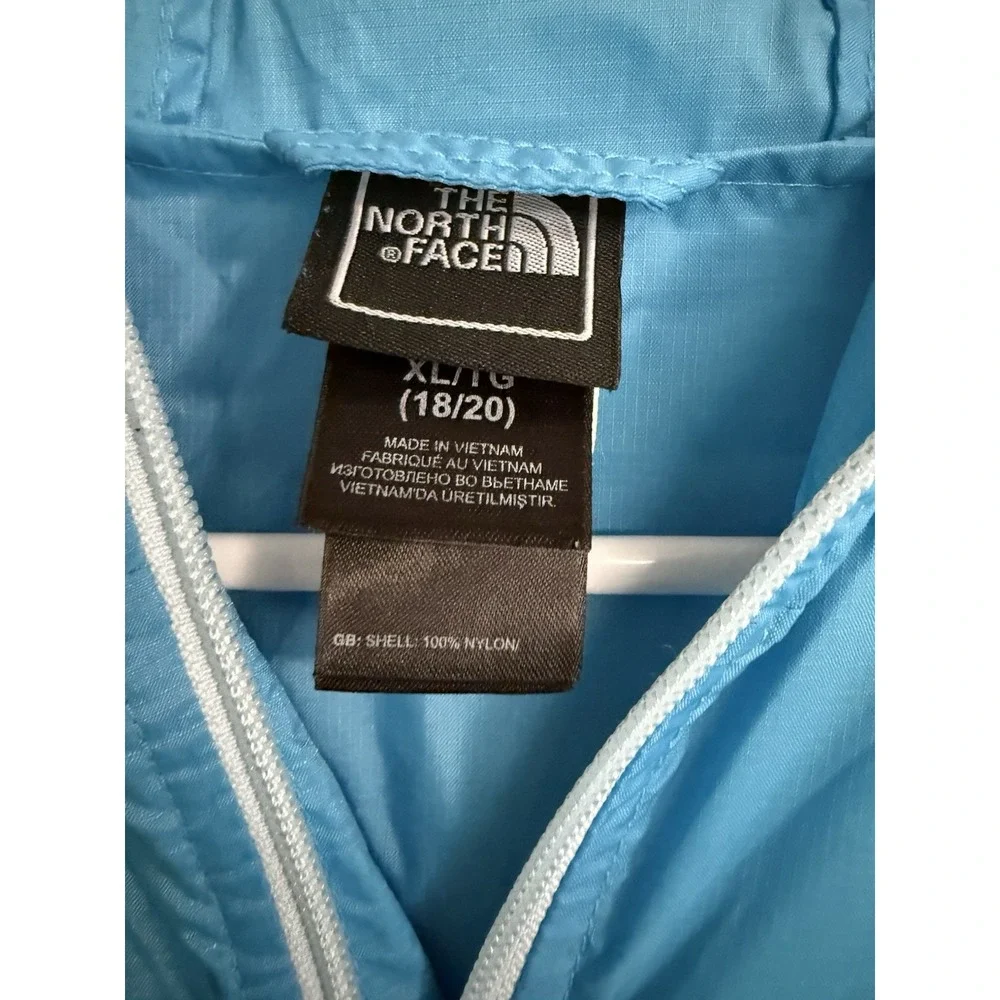 The North Face Girls DryVent Rain Jacket Blue Windbreaker Size XL 18/20